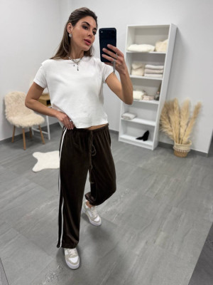 Велюрові штани з лампасами DMP-A7179T380