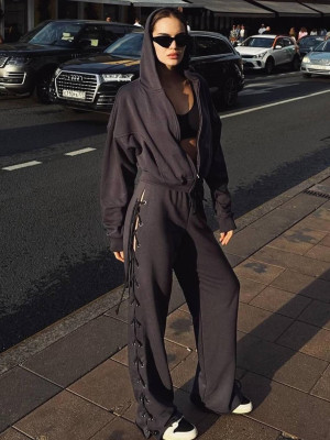 Стильні штани з зав'язками DMP-R1938T420